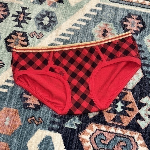 aerie Intimates & Sleepwear Vintage Aerie Metallic Glitter Band Red
